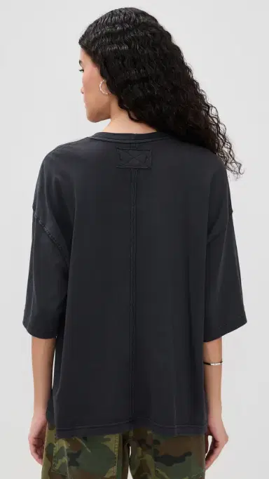 Free People Perfect Oversized Tee Black S | Thumbnail 3