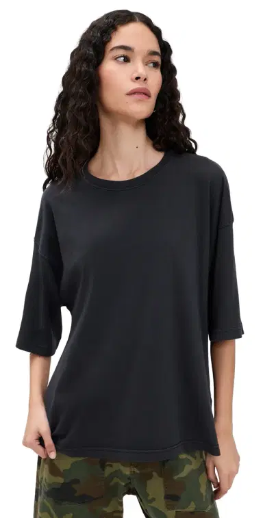 Free People Perfect Oversized Tee Black S | Thumbnail 1