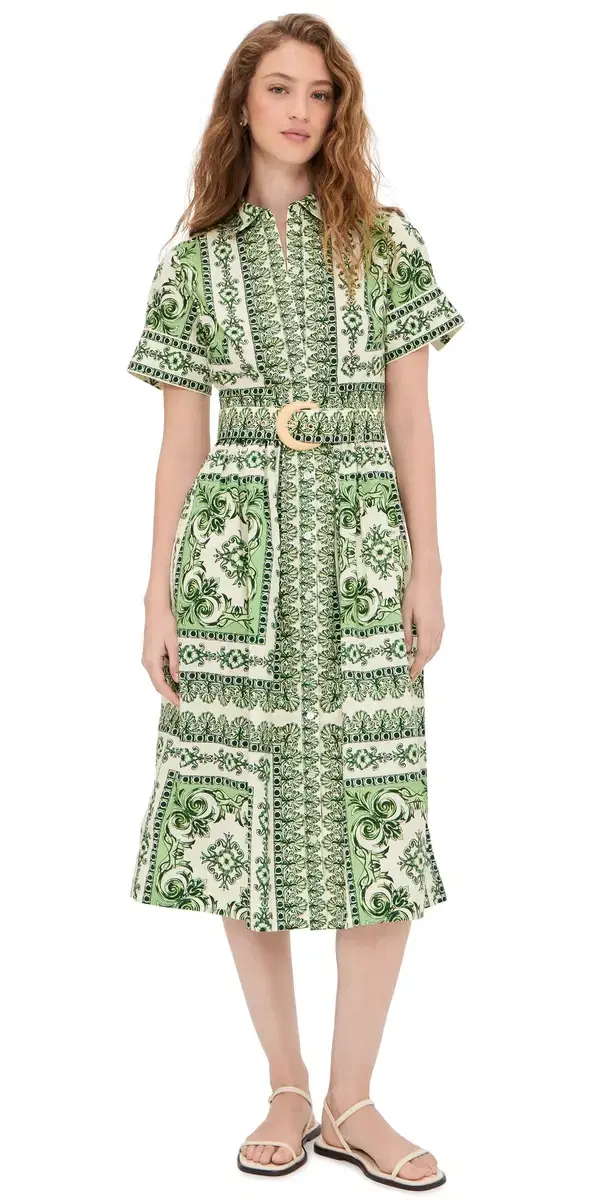 Malena Dress Hudson Scarf Mint