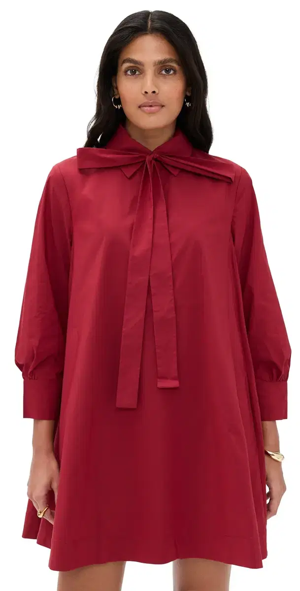 Bow hirt Dress Burgundy