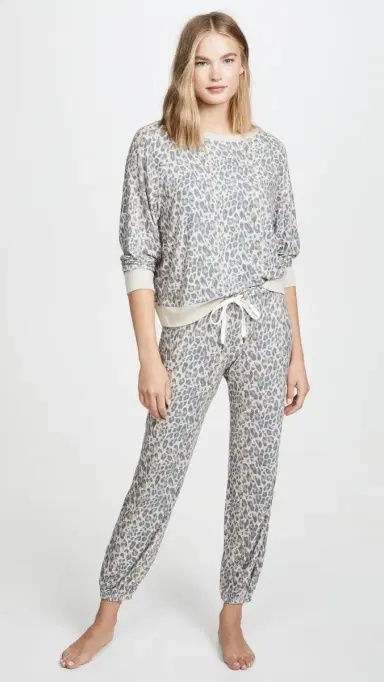 HONEYDEW Star Seeker Pajama Set Natural Leopard | Thumbnail 2