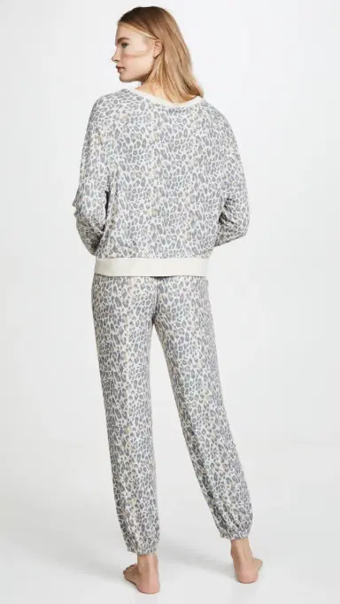 HONEYDEW Star Seeker Pajama Set Natural Leopard | Thumbnail 3