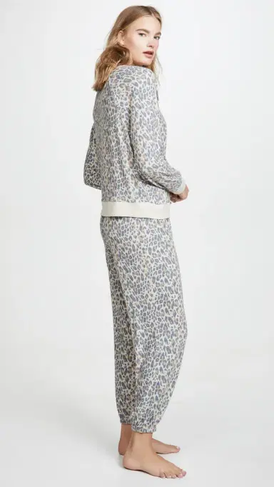 HONEYDEW Star Seeker Pajama Set Natural Leopard | Thumbnail 4