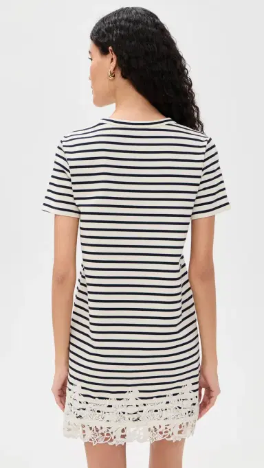 Veronica Beard Jean Rhue Dress Dove/Navy Stripe | Thumbnail 3