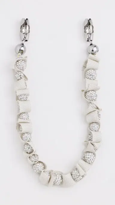 ossa Ribbon Pave Wristlet Diamond White One Size | Thumbnail 3
