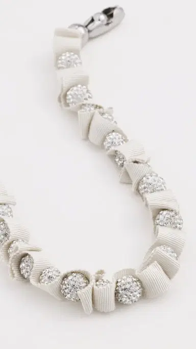 ossa Ribbon Pave Wristlet Diamond White One Size | Thumbnail 4