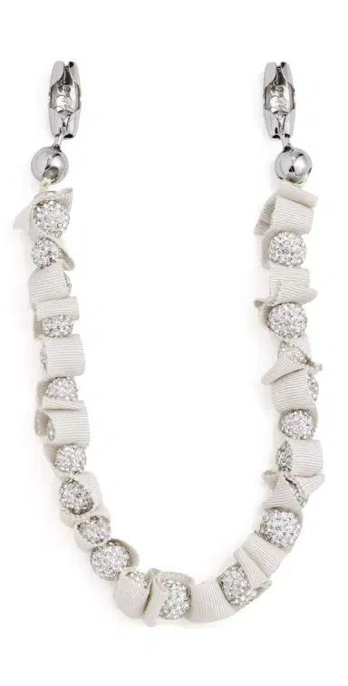 ossa Ribbon Pave Wristlet Diamond White One Size | Thumbnail 1