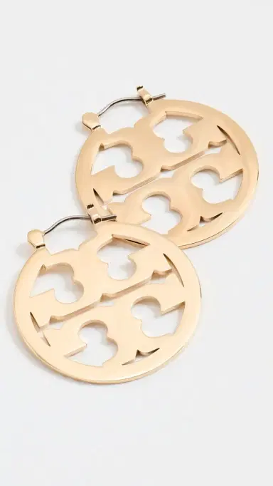 Tory Burch Small Icon Hoop Earrings | Thumbnail 4