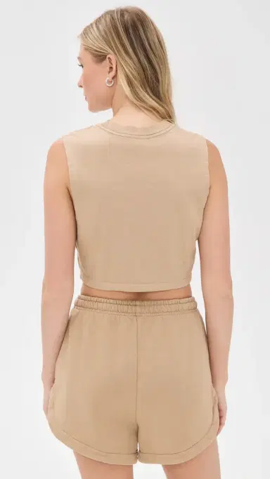 vitamin A Coast Crop Muscle Tank Latte L | Thumbnail 3