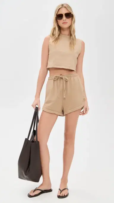 vitamin A Coast Crop Muscle Tank Latte L | Thumbnail 5