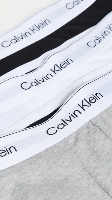 Calvin Klein Underwear Icon Cotton Stretch 3 Pack Low Rise Trunks Grey Heather/White/Black | Thumbnail 5
