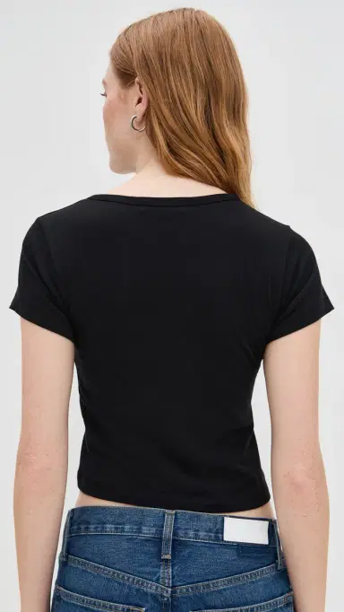 Éterne Short Sleeve Baby Tee Black | Thumbnail 3