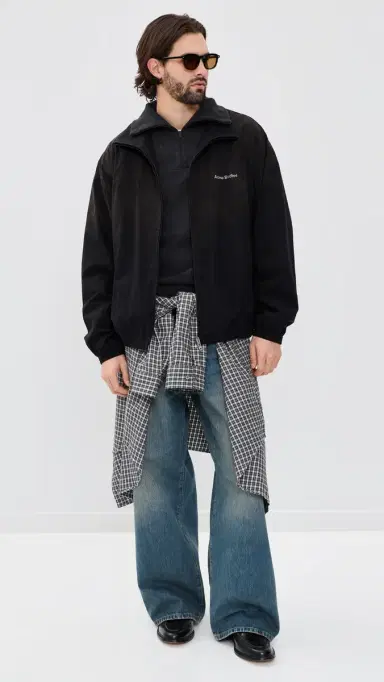 Acne Studios Four Quarter Zip Sweatshirt Black | Thumbnail 5 Acne Studios Four Quarter Zip Sweatshirt Black | Thumbnail 5