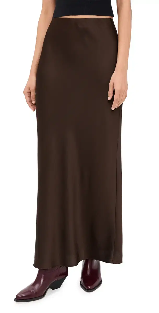 Nina Slip Skirt Chocolate