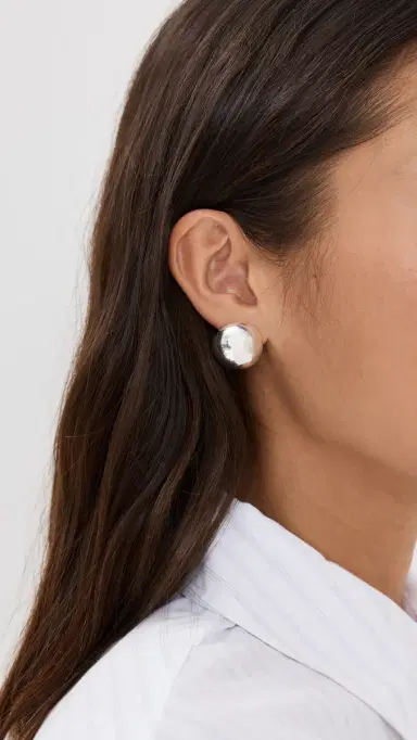 Annika Inez Small Hemisphere Earrings | Thumbnail 3 Annika Inez Small Hemisphere Earrings | Thumbnail 3