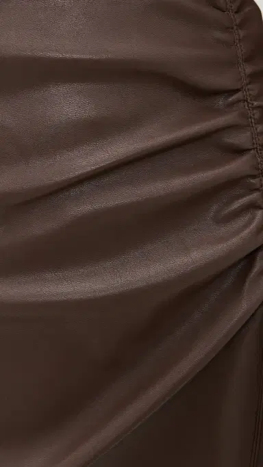 LE BOP Louisa Faux Leather Skirt Coffee | Thumbnail 6 LE BOP Louisa Faux Leather Skirt Coffee | Thumbnail 6