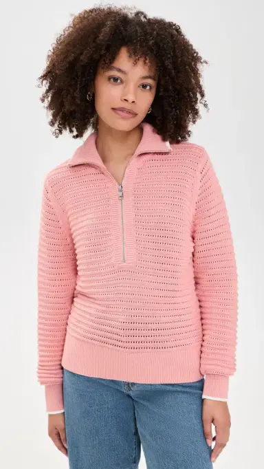 Varley Morwenna Half Zip Knit Pullover ellow Rose | Thumbnail 2