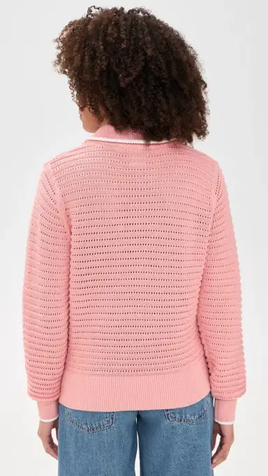 Varley Morwenna Half Zip Knit Pullover ellow Rose | Thumbnail 3