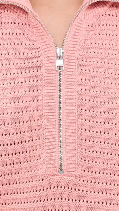 Varley Morwenna Half Zip Knit Pullover ellow Rose | Thumbnail 6