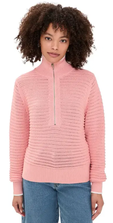 Varley Morwenna Half Zip Knit Pullover ellow Rose | Thumbnail 1