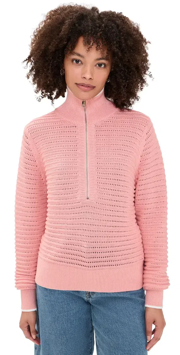Varley orwenna Half Zip Knit Pullover ellow Rose