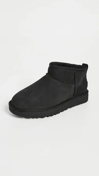 UGG Classic Ultra Mini Boots Black 6 | Thumbnail 2