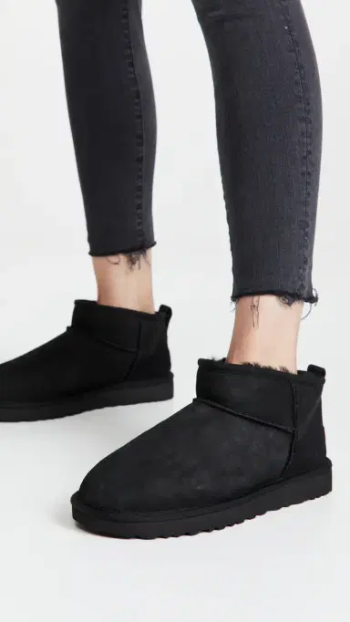 UGG Classic Ultra Mini Boots Black 6 | Thumbnail 3