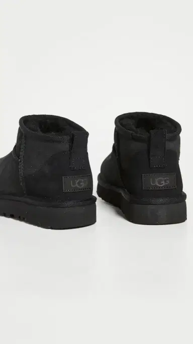 UGG Classic Ultra Mini Boots Black 6 | Thumbnail 4