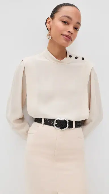 Isabel Marant Dara Cutout Belt Black/Silver | Thumbnail 3