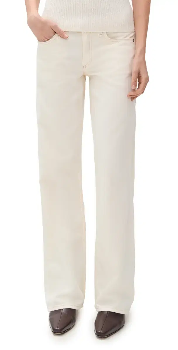 Featherweight Cam Full Straight Jeans Ecru