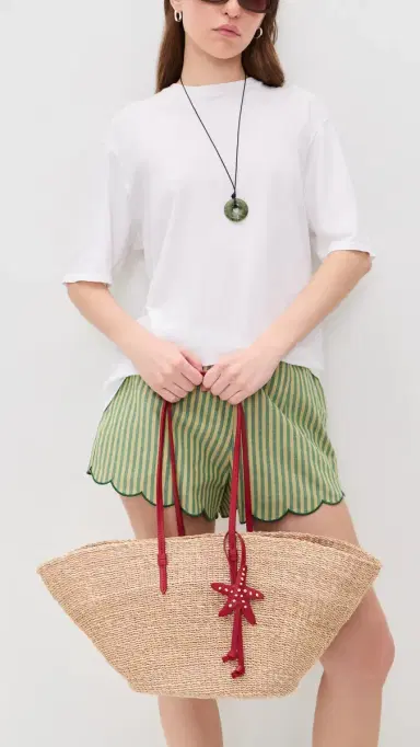 Poolside Bags The East West Charm Tote Tomato One Size | Thumbnail 3 Poolside Bags The East West Charm Tote Tomato One Size | Thumbnail 3