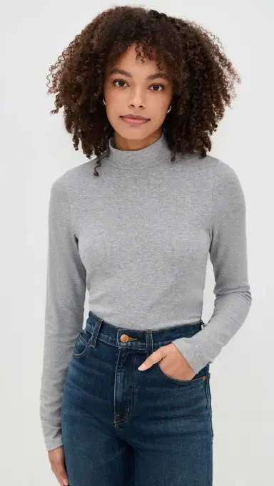 Jamie Haller The Mock Neck Heather Grey | Thumbnail 3 Jamie Haller The Mock Neck Heather Grey | Thumbnail 3