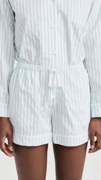 BedHead PJs 100% Cotton ong Sleeve Pajama Set Mint 3D Stripe | Thumbnail 5