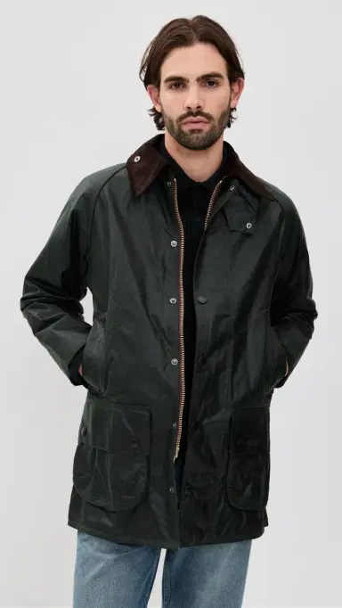 Barbour Beaufort Wax Jacket Sage 40 | Thumbnail 2