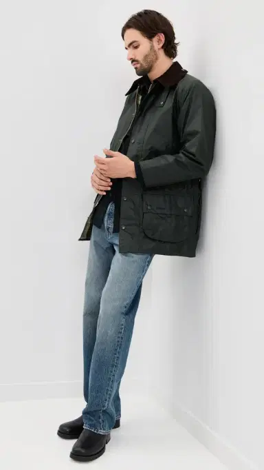 Barbour Beaufort Wax Jacket Sage 40 | Thumbnail 5