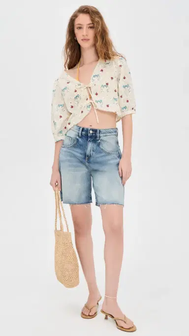 Agua Bendita Salem Cherish Eyelet Crop Top ulticolor | Thumbnail 5