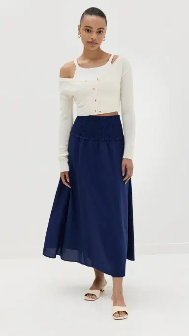 Hill House Home The Delphine Nap Skirt Navy | Thumbnail 5