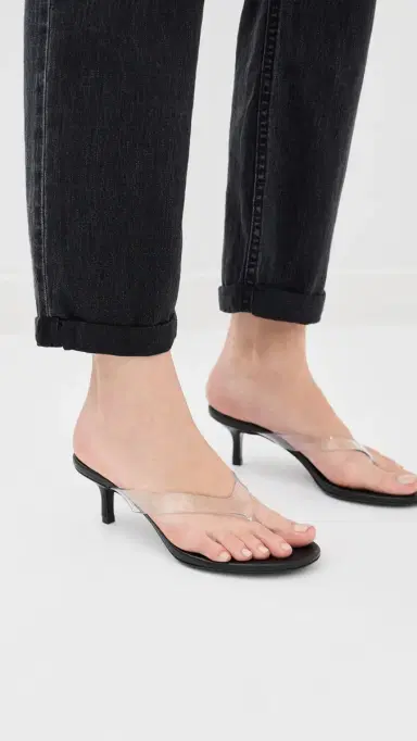 Black Suede Studio KG 50 Sandals Black Leather/Clear PVC | Thumbnail 3 Black Suede Studio KG 50 Sandals Black Leather/Clear PVC | Thumbnail 3
