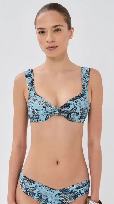 Staud Janie Bikini Top Sky Toile XS | Thumbnail 2