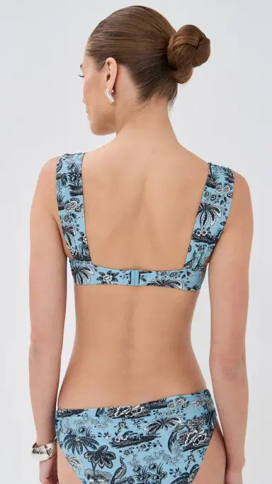 Staud Janie Bikini Top Sky Toile XS | Thumbnail 3