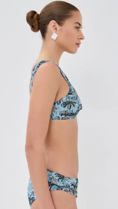 Staud Janie Bikini Top Sky Toile XS | Thumbnail 4