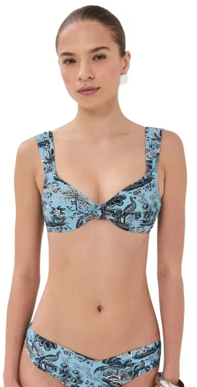 Staud Janie Bikini Top Sky Toile XS | Thumbnail 1