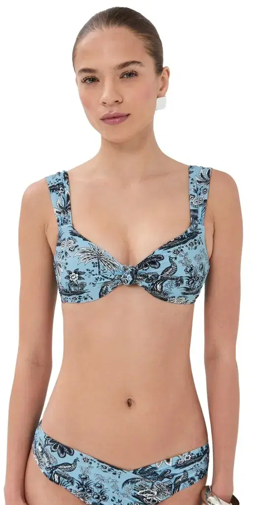 Janie Bikini Top Sky Toile