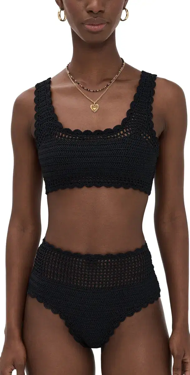 Beach Riot Andy Bikini Top Black