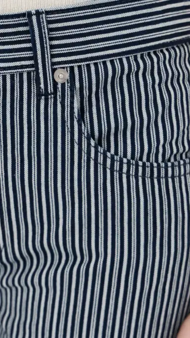 Nili Lotan Celia Striped Jeans Railroad Stripe Rinse | Thumbnail 6 Nili Lotan Celia Striped Jeans Railroad Stripe Rinse | Thumbnail 6