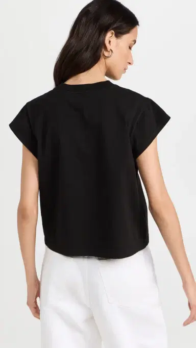 AGOLDE Bryce Cap Sleeve Tee Black M | Thumbnail 3