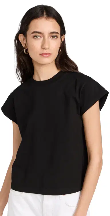 AGOLDE Bryce Cap Sleeve Tee Black M | Thumbnail 1