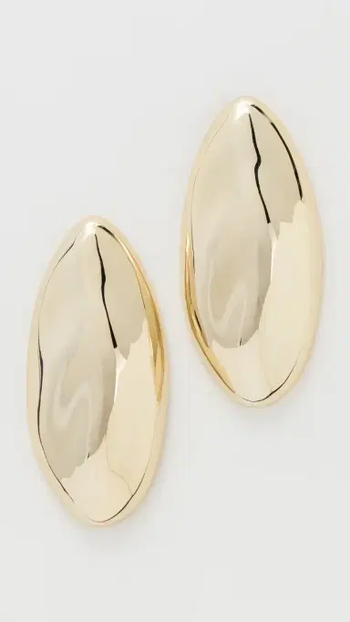 Luv Aj The XL Chrome Orb Studs Gold One Size | Thumbnail 2