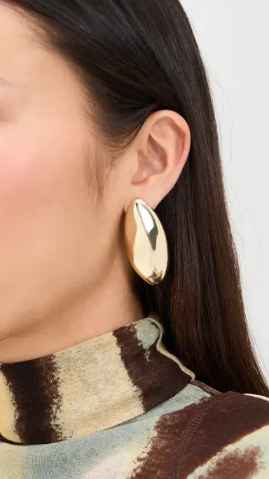 Luv Aj The XL Chrome Orb Studs Gold One Size | Thumbnail 3