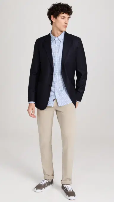 Faherty The Movement Shirt Light Blue Gingham | Thumbnail 5